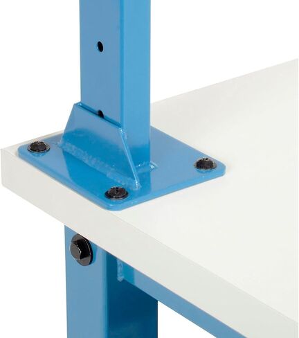Global Industrial 72" W x 30" D Workbench, 1-5/8" Thick ESD Laminate Square Edge w/Drawer, Upright & Shelf, Blue in Saudi Arabia
