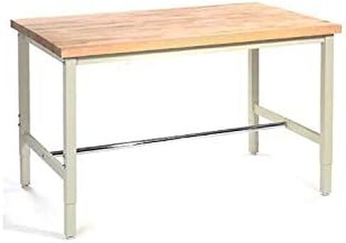 Global Industrial 60" W x 30" D Adjustable Height Workbench, 1-3/4" Thick Birch Top Square Edge, Tan in Saudi Arabia