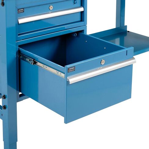 Global Industrial 60 "W X 30" D Workbench ، 1-3/4 "سميك من حافة السلامة من القيقب الكامل ، الأزرق in Saudi Arabia