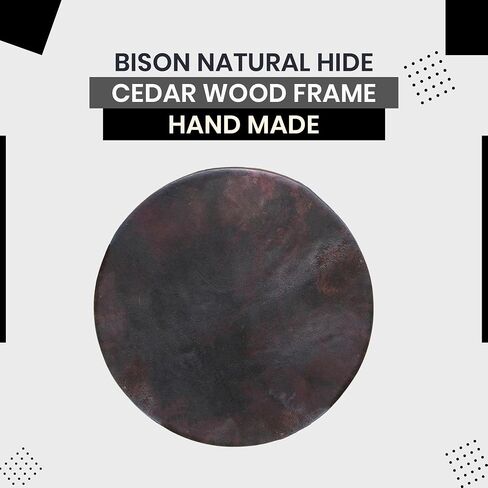 ARAW American Shamanic Drum Bison Hide Natural Hide (16 بوصة قطر × 3 بوصات عمق) in Kuwait