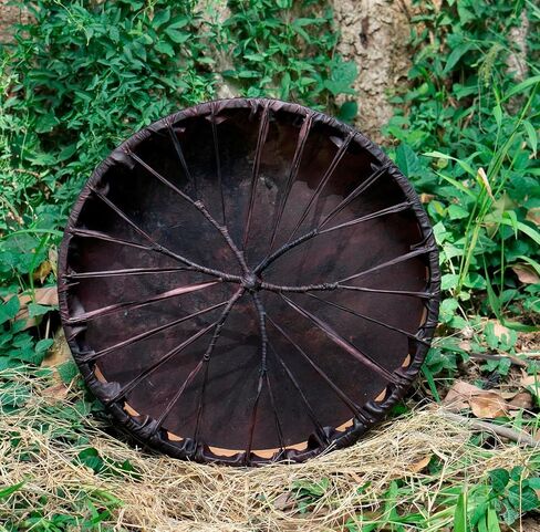 ARAW American Shamanic Drum Bison Hide Natural Hide (16 بوصة قطر × 3 بوصات عمق) in Kuwait