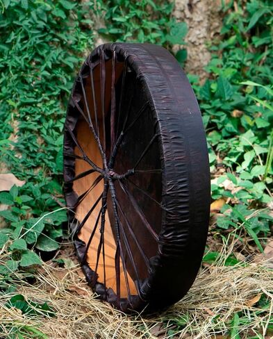 ARAW American Shamanic Drum Bison Hide Natural Hide (16 بوصة قطر × 3 بوصات عمق) in Kuwait