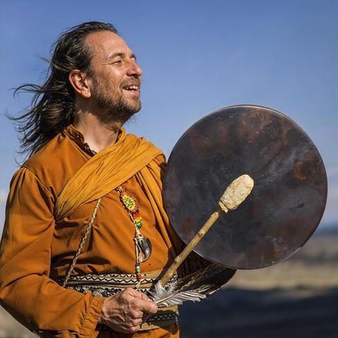 ARAW American Shamanic Drum Bison Hide Natural Hide (16 بوصة قطر × 3 بوصات عمق) in Kuwait