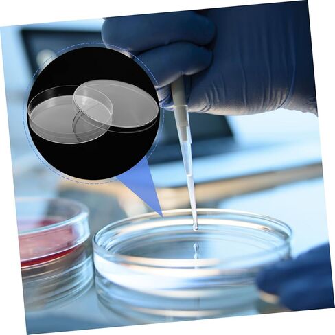 10pcs أطباق الثقافة الشفافة لاستخدام المختبر لوحات ثقافة الكيمياء للأدوات التجريبية لحضانة عينة آمنة in Kuwait