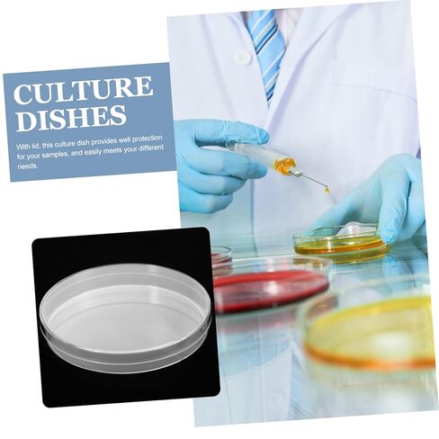 10pcs أطباق الثقافة الشفافة لاستخدام المختبر لوحات ثقافة الكيمياء للأدوات التجريبية لحضانة عينة آمنة in Kuwait
