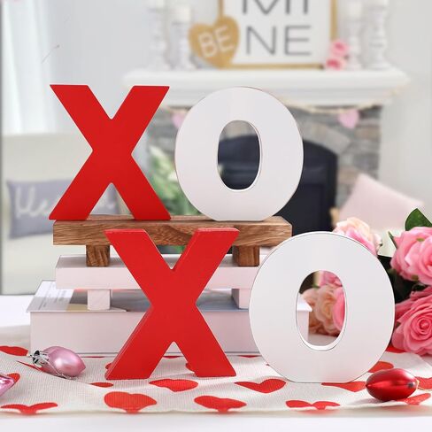 عيد الحب يوم الديكور وودن xoxo tabletop تسجيل التوقيع الكلاسيكي الأبيض عيد الحب ديكورات للمنزل الجرف الجرف رف موقد حفلات الزفاف لوازم حفلات الزفاف in Saudi Arabia