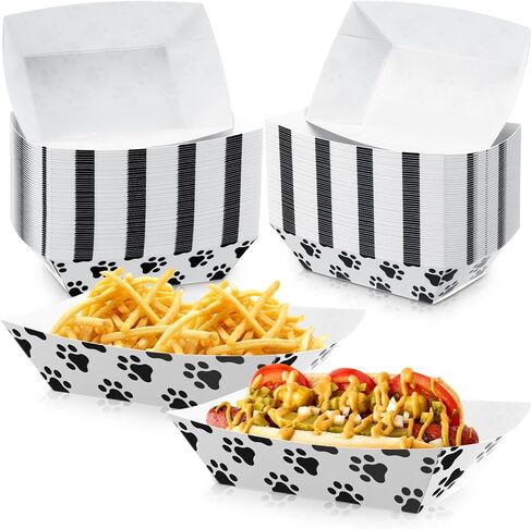 Baderke 50 PCS 2LB Dog Paw Paper Food Drays ، Factable Service Mutrays لعيد الميلاد مرحبًا بك مرة أخرى in Saudi Arabia