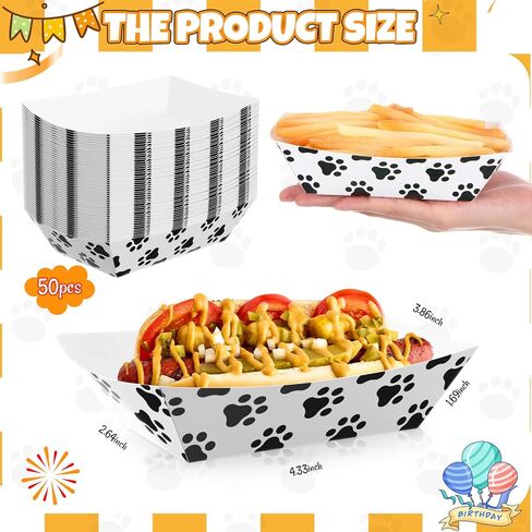 Baderke 50 PCS 2LB Dog Paw Paper Food Drays ، Factable Service Mutrays لعيد الميلاد مرحبًا بك مرة أخرى in Saudi Arabia