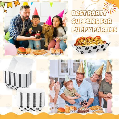 Baderke 50 PCS 2LB Dog Paw Paper Food Drays ، Factable Service Mutrays لعيد الميلاد مرحبًا بك مرة أخرى in Saudi Arabia