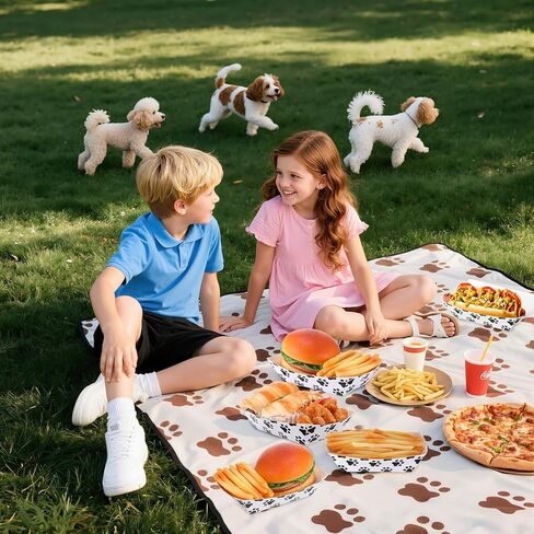 Baderke 50 PCS 2LB Dog Paw Paper Food Drays ، Factable Service Mutrays لعيد الميلاد مرحبًا بك مرة أخرى in Saudi Arabia