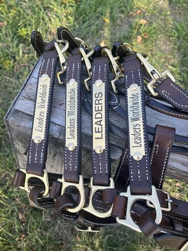 HALDER LEATHER HANTER للخيول مع خيار لوحة الأسماء المحفورة مخصصة للخيول in Saudi Arabia