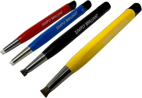 Fiberglass Scratch Brush Pen - 3 Pack - Jewelry, Watch, Coin Cleaning, Electronic Applications, Removing Rust and Corrosion in Kuwait