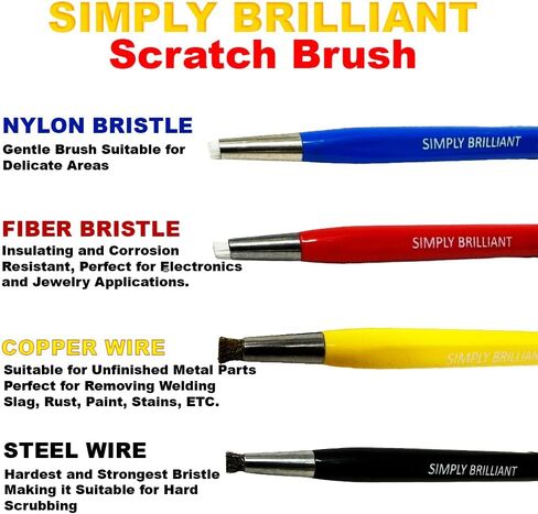 Fiberglass Scratch Brush Pen - 3 Pack - Jewelry, Watch, Coin Cleaning, Electronic Applications, Removing Rust and Corrosion in Kuwait