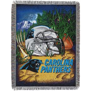NFL Carolina Panthers Home Field Advantage Woven Tapestry Wall Hanging, 48 x 60 Inches, Officially Licensed, Decorative Fringes in Kuwait
