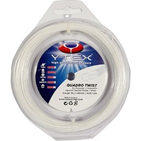 YTEX Quadro Twist White Tennis Racquet String - Set and Reel (16L) in Kuwait