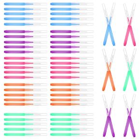 50 Pcs Interdental Brushes Between Teeth, Braces Flossers for Cleaner Braces Brush with Soft Bristles Dental Floss Picks for Braces Oral Cleaning Dental Teeth Cleaning Tools, 5 Colors in Kuwait