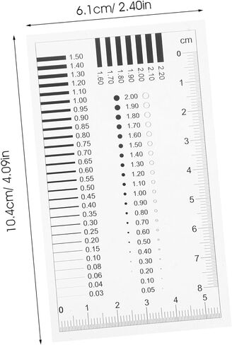 ABOOFAN High Precision Transparency Measurement Film Ruler for Flaw Detection Diameter and Line Width Defects Crack Gauge and Scratch Measuring Tool in Saudi Arabia
