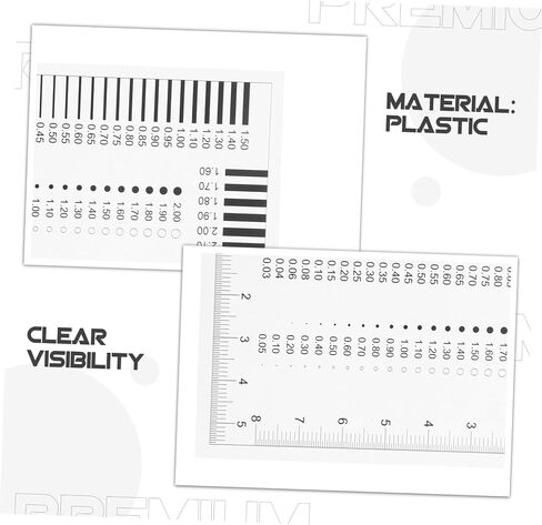 ABOOFAN High Precision Transparency Measurement Film Ruler for Flaw Detection Diameter and Line Width Defects Crack Gauge and Scratch Measuring Tool in Saudi Arabia