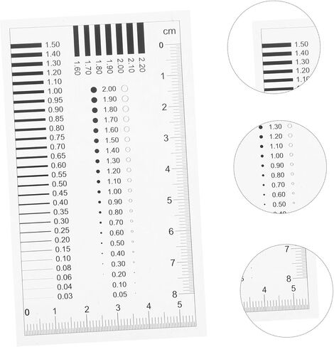 ABOOFAN High Precision Transparency Measurement Film Ruler for Flaw Detection Diameter and Line Width Defects Crack Gauge and Scratch Measuring Tool in Saudi Arabia