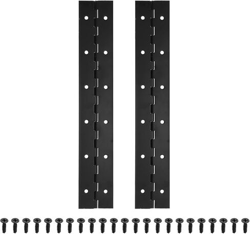 Patikil 12x2 بوصة مفصلية البيانو ، 2 حزمة 304 مفصلات مستمرة من الفولاذ المقاوم للصدأ مع ثقوب لبوابة البيانو باب التخزين الخشبي قارب خزانة ، نغمة فضية in Kuwait
