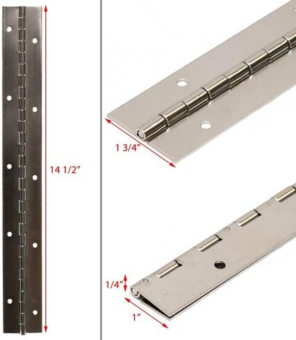 Piano Hinge 0997239 | 1 3/4 x 14 1/2 Inch 18 Gauge Stainless in Kuwait