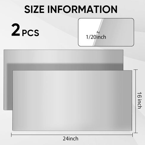 2 PCS 18 Gauge Metal Plate 24 "× 16" أوراق فولاذية 0.05 بوصة (1.2 مم) سمك الصلب الفولاذ المدلف in Kuwait