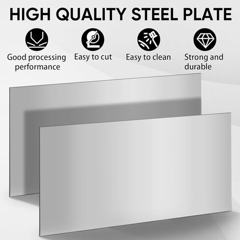 2 PCS 18 Gauge Metal Plate 24 "× 16" أوراق فولاذية 0.05 بوصة (1.2 مم) سمك الصلب الفولاذ المدلف in Kuwait