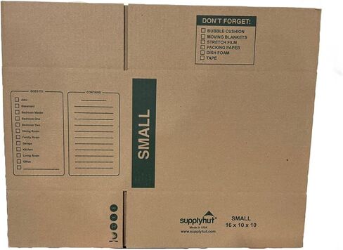 10 - Pack Small Cardboard Moving Boxes 16x10x10 32 ECT With Handles in Kuwait