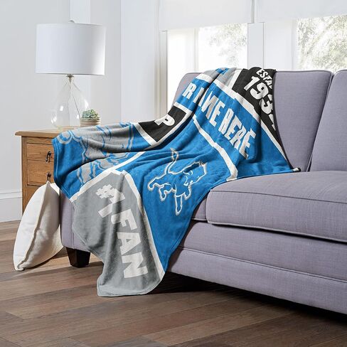 Northwest NFL Detroit Lions Personalized Silk Touch Thow Blanket ، 50 "× 60" ، حاجز ملون in Saudi Arabia