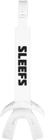 SLEEFS X White Football Mouth Guard - Lip/Mouthguard with Helmet Strap - Lip/Teeth Protector Mouthpiece - Moldable - for Youth/Adults, Men & Women Mouth Guard, Maximum Air Flow, Lacrosse, All Sports in Kuwait