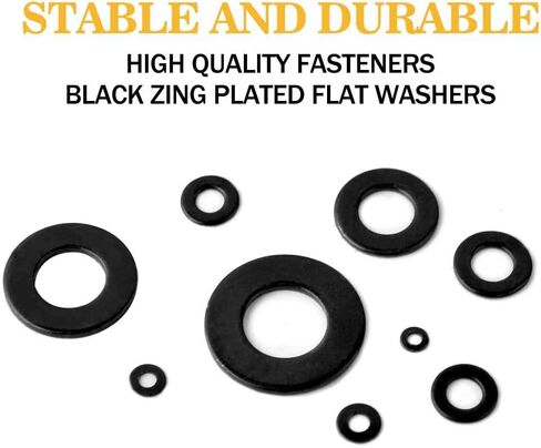 VIGRUE 304 Stainless Steel Flat Washers Set Washers Hardware Assortment 225 Pieces -15 Sizes M3 M4 M5 M6 M8 M10 M12 in Kuwait