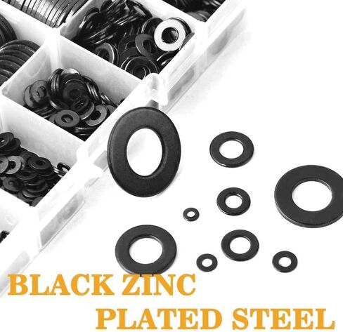 VIGRUE 304 Stainless Steel Flat Washers Set Washers Hardware Assortment 225 Pieces -15 Sizes M3 M4 M5 M6 M8 M10 M12 in Kuwait