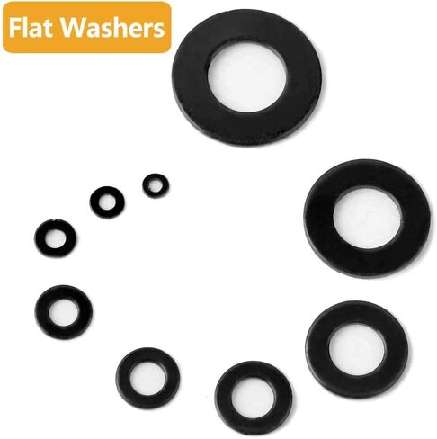 VIGRUE 304 Stainless Steel Flat Washers Set Washers Hardware Assortment 225 Pieces -15 Sizes M3 M4 M5 M6 M8 M10 M12 in Kuwait