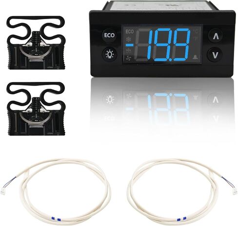 مجموعة تحكم درجة الحرارة ERC112C متوافقة مع Air Beverage ، Delfield ، Randell ، Hoshizaki ، Danfoss Refrigeration Controller استبدال 080G3106 080G3494 SP-5209 SP-5210 in Saudi Arabia