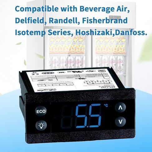 مجموعة تحكم درجة الحرارة ERC112C متوافقة مع Air Beverage ، Delfield ، Randell ، Hoshizaki ، Danfoss Refrigeration Controller استبدال 080G3106 080G3494 SP-5209 SP-5210 in Saudi Arabia
