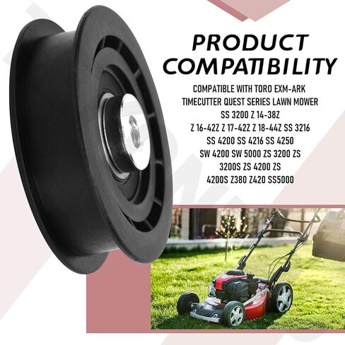 15280 Flat Hydro Drive Idler Pulley يحل محل Toro ، Exmark 106-2176 ، Timecutter ، سلسلة Quest Zero-Turn Mowers Z380 ، Z420 ، SS 4250 ، SW 4200 ، SW 5000 ، ZS 3200 ، ZS 3200S ، ZS 4200 ، ZS 4200S in Kuwait