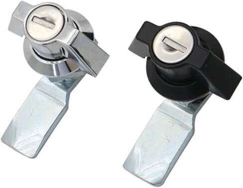 زنك سبيكة أسطواني قفل قفل الصناعي معدات توزيع المعدات الكهربائية مقبض مجلس الوزراء 1pcs (كروم لا قفل) in Kuwait