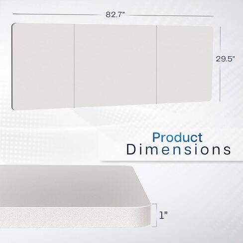 Vivo Universal 83 × 30 بوصة أعلى طاولة للمعايير والجلوس للوقوف إطارات مكتب قابلة للتعديل ومكتب ، وسطح المكتب الأبيض ، مكتب TOP84-30W in Saudi Arabia