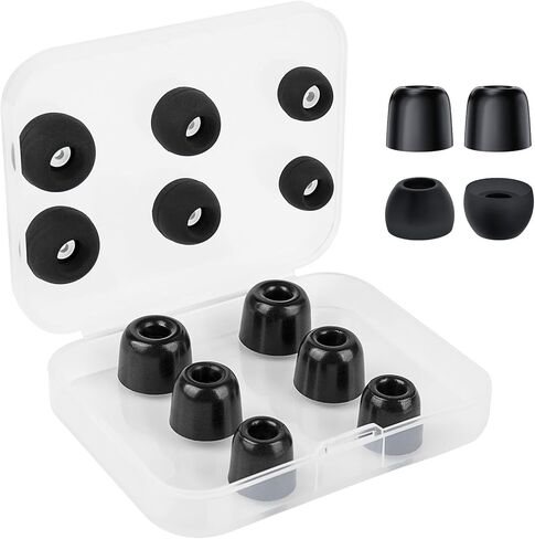 6 Pairs/ 12PCS KBEAR FT01 Earbuds Eartips, KZ ZS10 PRO Replacement Memory Foam and Silicone Ear Bud Tips Combo Set for KZ ZST/ZS10 PRO X/ZS12 PRO X/ AS24/ZSN PRO X/ZS10 PRO 2 Wired Headphones in Kuwait