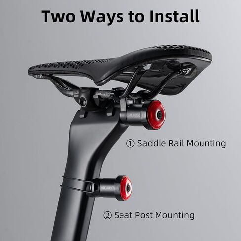 ROCKBROS Bike Tail Light Smart Brake Sensing Rear Bike Light,Auto On/Off, Waterproof,Type C USB Rechargeable，Black in Saudi Arabia