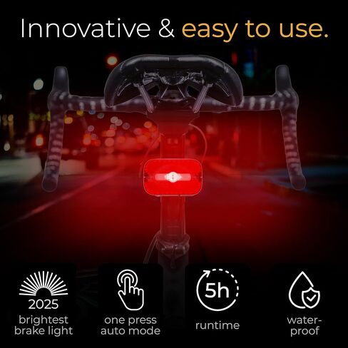 LICHTMEISTER® Bike Tail Light with Reflector and Intelligent Brake Light Function – Rear Bike Light LED – Bicycle Tail Light in Saudi Arabia