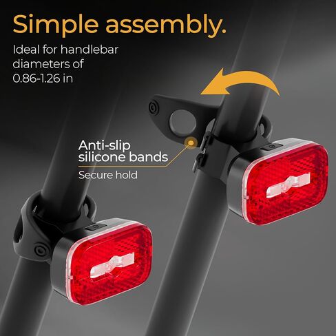 LICHTMEISTER® Bike Tail Light with Reflector and Intelligent Brake Light Function – Rear Bike Light LED – Bicycle Tail Light in Saudi Arabia