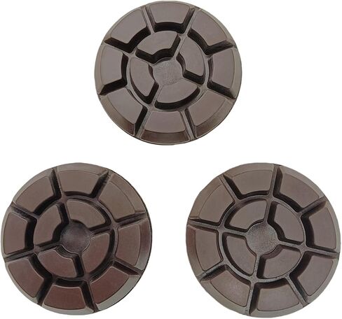 Diamond Floor Polishing Pads, 3 Inch Resin Bond Hook and Loop Polishing Pucks for Concrete, Terrazzo, Marble, Granite, Grit 30, 3PCS in Kuwait