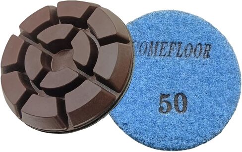 Diamond Floor Polishing Pads, 3 Inch Resin Bond Hook and Loop Polishing Pucks for Concrete, Terrazzo, Marble, Granite, Grit 30, 3PCS in Kuwait