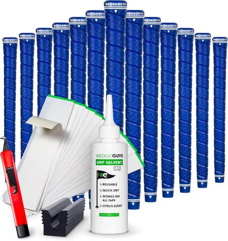 Wedge Guys Helix Wrap Grips Bunddle - التحكم الأعلى مع الملمس المتزايد - جميع الأحوال الجوية Golf Club Grips بديل لإعادة تجهيز السائقين على السائقين الهجينة ، Midsize أو Standard in Kuwait