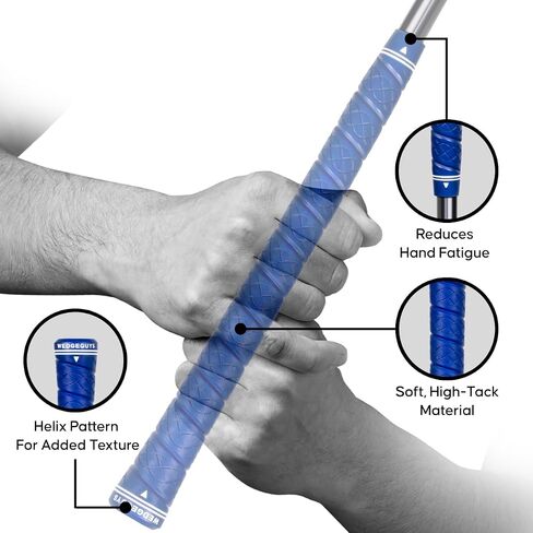 Wedge Guys Helix Wrap Grips Bunddle - التحكم الأعلى مع الملمس المتزايد - جميع الأحوال الجوية Golf Club Grips بديل لإعادة تجهيز السائقين على السائقين الهجينة ، Midsize أو Standard in Kuwait