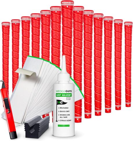 Wedge Guys Helix Wrap Grips Bundle – Supreme Control w/ Increased Texture - All-Weather Performance Golf Club Grips Replacement for Regripping Wedges Drivers Irons Woods Hybrids, Midsize or Standard in Kuwait