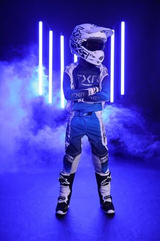 FXR Youth Helium MX Jersey Lightweight Mesh Drop Tail Slim Fit Design Cobalt - Large in Saudi Arabia