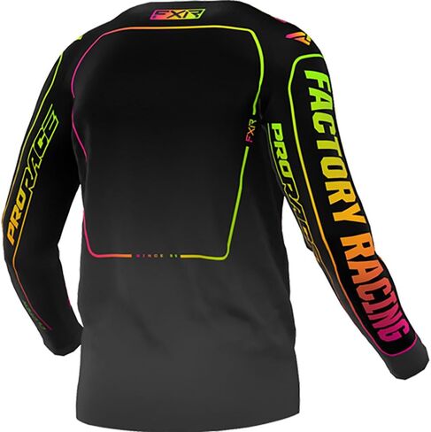 FXR Youth Clutch MX Jersey خفيفة الوزن تنفس إسقاط ذيل أسود/شيربرت in Saudi Arabia