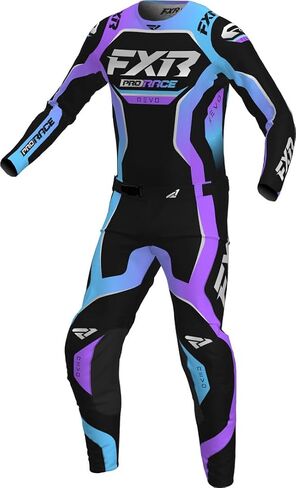 FXR Youth Revo MX Jersey Lightweight Mesh Drop Tail Slim Fit Design Aurora - X -Large in Saudi Arabia